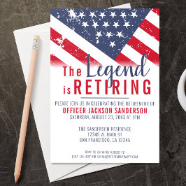 Patriottische Amerikaanse vlag van politie Kaart