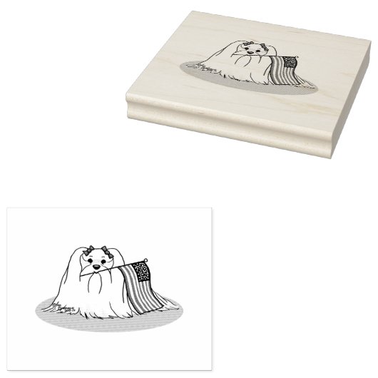 Patriottische Amerikaanse vlag Verenigde Staten Ma Rubberstempel (Gestempeld)