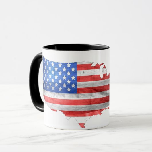 Patriottische Amerikaanse vlag - Verenigde Staten Mok (Voorkant links)