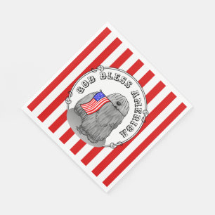 Patriottische Amerikaanse vlag Verenigde Staten Pu Servet