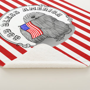 Patriottische Amerikaanse vlag Verenigde Staten Pu Sherpa Deken