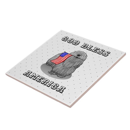 Patriottische Amerikaanse vlag Verenigde Staten Pu Tegeltje (Zijkant)