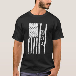 Patriottische Amerikaanse vlag verontruste Amerika T-shirt