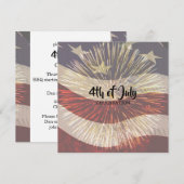 Patriottische Amerikaanse vlag Vier juli  Kaart (Voorkant / Achterkant)