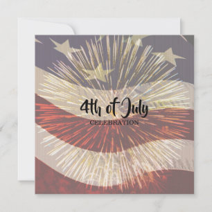 Patriottische Amerikaanse vlag Vier juli Kaart