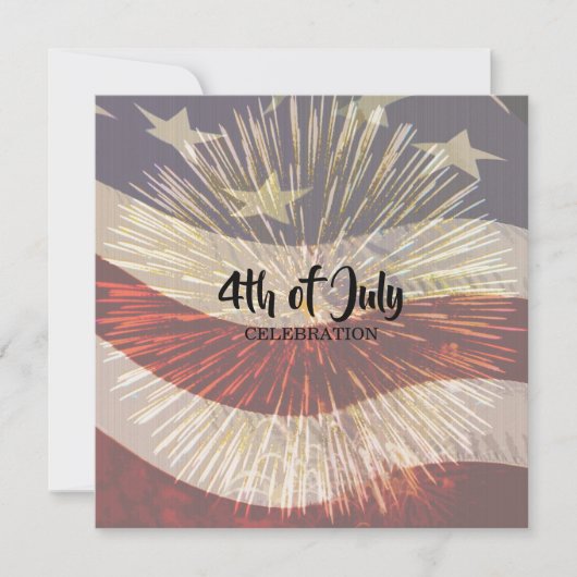 Patriottische Amerikaanse vlag Vier juli  Kaart (Voorkant)