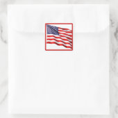 Patriottische Amerikaanse Vlag Vierkante Sticker (Tas)