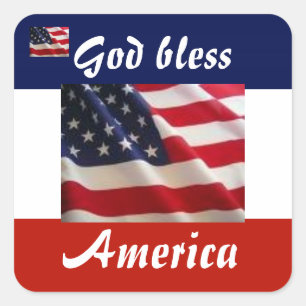 Patriottische Amerikaanse vlag Vierkante Sticker
