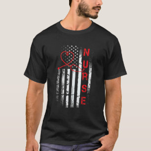 Patriottische Amerikaanse Vlag Vintage geregistree T-shirt