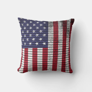 Patriottische Amerikaanse vlag vintage grunge Kussen