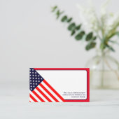 Patriottische Amerikaanse vlag Visitekaartje (Staand voorkant)