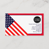 Patriottische Amerikaanse vlag Visitekaartje (Achterkant)
