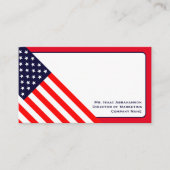 Patriottische Amerikaanse vlag Visitekaartje (Voorkant)