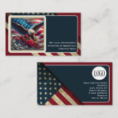 Patriottische Amerikaanse Vlag Visitekaartje (Voorkant / Achterkant)