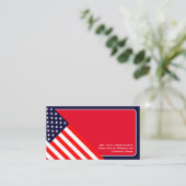 Patriottische Amerikaanse vlag Visitekaartje (Staand voorkant)