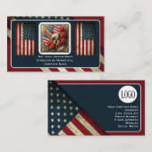 Patriottische Amerikaanse Vlag Visitekaartje (Voorkant / Achterkant)