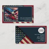 Patriottische Amerikaanse Vlag Visitekaartje (Voorkant / Achterkant)