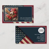 Patriottische Amerikaanse Vlag Visitekaartje (Voorkant / Achterkant)