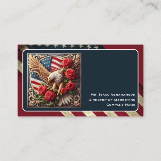 Patriottische Amerikaanse Vlag Visitekaartje (Voorkant)