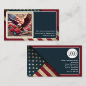 Patriottische Amerikaanse Vlag Visitekaartje (Voorkant / Achterkant)