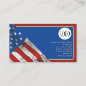 Patriottische Amerikaanse vlag Visitekaartje (Achterkant)