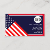 Patriottische Amerikaanse vlag Visitekaartje (Achterkant)