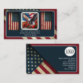 Patriottische Amerikaanse Vlag Visitekaartje (Voorkant / Achterkant)