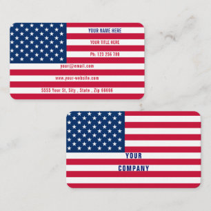 Patriottische Amerikaanse vlag visitekaartje sjabl