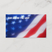 Patriottische Amerikaanse vlag Visitekaartjes (Achterkant)