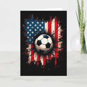 Patriottische Amerikaanse Vlag Voetbal  Kaart