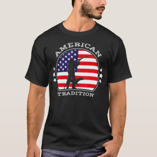Patriottische Amerikaanse vlag, vogeljacht Klassie T-shirt