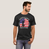 Patriottische Amerikaanse vlag, vogeljacht Klassie T-shirt (Voorkant volledig)