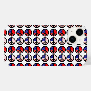 Patriottische Amerikaanse vlag vredesteken stippen Case-Mate iPhone Case