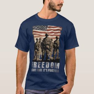 Patriottische Amerikaanse Vlag Vrijheid is niet gr T-shirt
