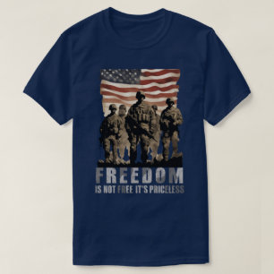 Patriottische Amerikaanse vlag vrijheid is niet gr T-shirt