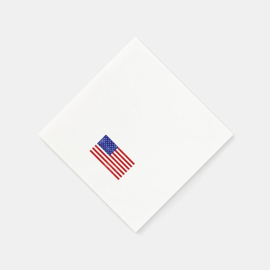 Patriottische Amerikaanse vlag Vrijheid Rood Wit B Servet (Hoek)