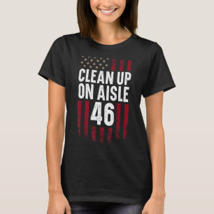 Patriottische Amerikaanse vlag VS schoonmaken op T-shirt