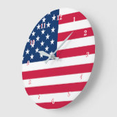 Patriottische Amerikaanse Vlag Wandklok (Hoek)