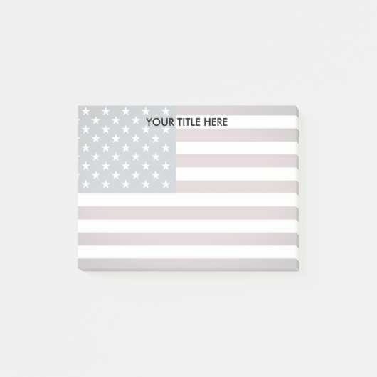 Patriottische Amerikaanse vlag watermerk Gepersona Post-it® Notes (Voorkant)
