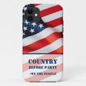 Patriottische Amerikaanse vlag We the People Case-Mate iPhone Case (Achterkant)