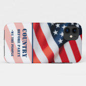 Patriottische Amerikaanse vlag We the People Case-Mate iPhone Case (Achterkant (horizontaal))