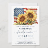 Patriottische Amerikaanse vlag Zonnebloem Familie  Kaart (Voorkant)