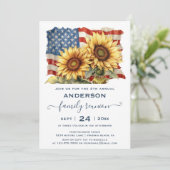 Patriottische Amerikaanse vlag Zonnebloem Familie  Kaart (Staand voorkant)