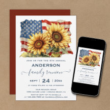 Patriottische Amerikaanse Vlag Zonnebloem Familier