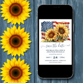 Patriottische Amerikaanse Vlag Zonnebloem FOTO Bru Save The Date