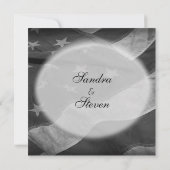 Patriottische Amerikaanse vlag Zwart-wit Kaart (Achterkant)