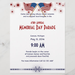 Patriottische Amerikaanse vlaggen en sterren Herde Flyer
