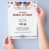Patriottische Amerikaanse vlaggen en sterrendag Flyer (Hand)