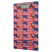 Patriottische Amerikaanse vlaggen, Football Coach  Klembord (Links)