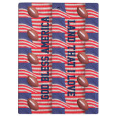 Patriottische Amerikaanse vlaggen, Football Coach  Klembord (Achterkant)